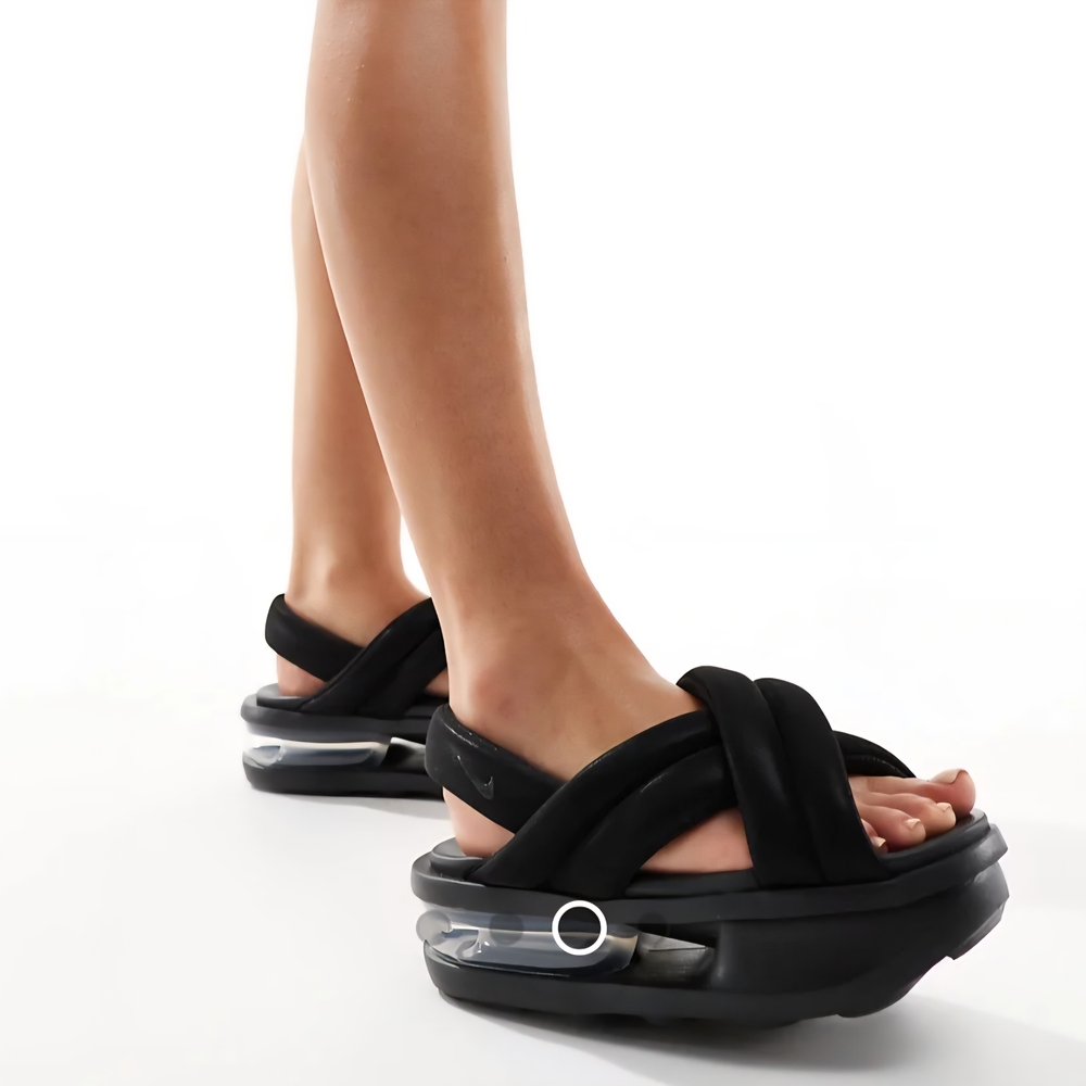 Nike Women's Black Platform Sandals